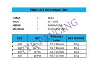 Gambar Paku SS 5103 Barracuda Beak Stainless Steel fishing hook mata kail - 2/0 dari YYK MURAH 2 undefined 2 Tokopedia