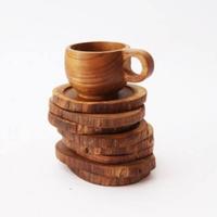 Gambar Ganapatih Wooden Coaster / Wood Slice / Tatakan Gelas Kayu Jati 2 In 1 dari AGAPE INDONESIA undefined 3 Tokopedia