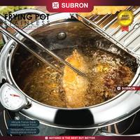 Gambar SUBRON Frying Pot 2.2L Panci Stainless Goreng Tempura Udang Temperatur dari SUBRON KITCHENWARE undefined 2 Tokopedia