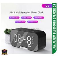 Gambar Jam Alarm Q5 Pintar dengan Bluetooth Speaker Mirror Display - Putih dari MrROBINshop undefined 1 Tokopedia