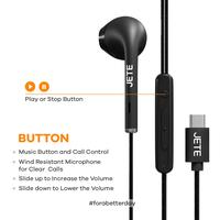 Gambar Earphone | Headphone JETE Classic 2 Noise Cancelling usb Type-C - ORI - Hitam dari Doran Gadget Official Store undefined 5 Tokopedia