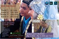 Gambar Jasa edit filter | tone| tema|konsep foto WEDDING per folder dari GONGGO MINONG PRODUCTION undefined 1 Tokopedia