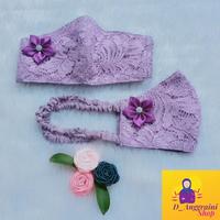 Gambar masker brukat, masker broklat, masker hijab, masker kain cantik - cream dari Danggrainishop undefined 4 Tokopedia