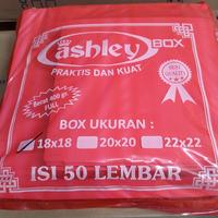Gambar Dus nasi UK 18x18 ( 1 pack isi 50 Lembar ) full 400gr dari Graha78 undefined 1 Tokopedia