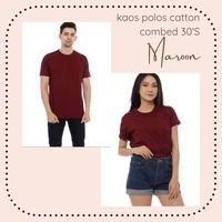 Gambar Langsung Dari Pabrik -Kaos Polos Lengan Pendek Unisex Warna Dusty Pink - Maroon, XL dari MumpungMurah undefined 5 Tokopedia