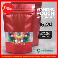 Gambar STANDING POUCH KEMASAN SNACK PREMIUM TERMURAH - RED METALLIC VARIAN - 10CM X 17CM dari kilat packing undefined 5 Tokopedia