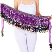 Gambar BELLY DANCE HIP SCARF SELENDANG TARI PERUT SABUK TRIBAL SEQUIN KOIN - Ungu dari ADAGIO BALLET undefined 2 Tokopedia