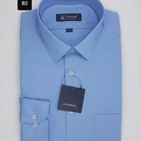 Gambar Kemeja Pria Alisan Slim fit Lengan panjang Coklat susu C 1 - Hitam, no 14.5 = S dari VISI AR undefined 5 Tokopedia