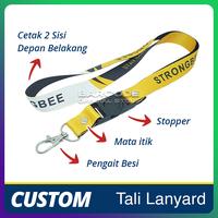 Gambar Cetak Custom Tali Lanyard Tisu Printing Full Color 90 x 2 cm - ID Card - 1,5cm, Tanpa Stopper dari Barcode Store Solutions undefined 3 Tokopedia