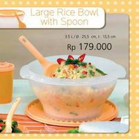 Gambar Large Rice Bowl with Spoon - Mangkok - Tupperware (1) - Merah dari anreeshop undefined 1 Tokopedia