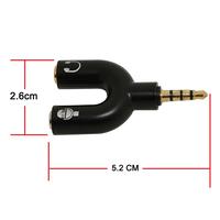 Gambar TaffSTUDIO Splitter Audio Shape U 3.5mm ke Headphone & Mic - Black dari Lhelur undefined 2 Tokopedia
