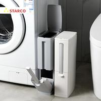 Gambar Starco 2 in 1 Tempat Sampah Trash Bin Sikat Toilet WC Kamar Mandi - Putih dari Starco undefined 5 Tokopedia