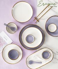 Gambar Lilac Gold Dining Set 9 Pcs / Set Piring Mangkok Alat Makan Keramik dari Eraque undefined 5 Tokopedia