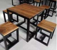 Gambar MEJA KURSI CAFE MINIMALIS, RESTO, KURSI KAFE 1 SET dari shopidia undefined 5 Tokopedia