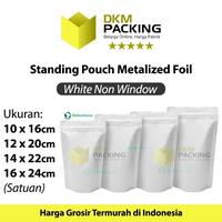 Gambar Standing Pouch 14x22cm White Full Metalize Foil Ziplock Plastik Klip - Sp Valve dari dkm packing undefined 4 Tokopedia