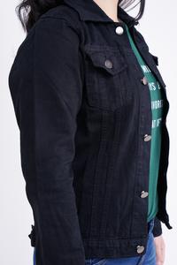 Gambar Jaket Jeans Polos,Jaket wanita keren,murah original premium - Hitam, M dari jeanspremiumm undefined 4 Tokopedia