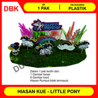 Gambar HIASAN KUE SET LITTLE PONY / CAKE TOPPER / DEKORASI KUE /CAKE DECOR dari Dunia Bahan Kue Bandung undefined 1 Tokopedia