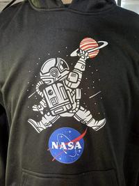 Gambar JAKET HOODIE LOGO NASA ASTRONAUT ASTRONOT BASKETBALL - Abu-abu, XL dari Turbo Links undefined 5 Tokopedia