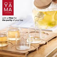 Gambar YAMA HAMARI Wood Tea Pot Infuser Teko Teh Kaca Bamboo Teapot Pitcher dari Yama Living undefined 2 Tokopedia