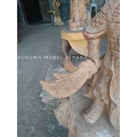 Gambar Patung Kwan Kong Bonggol Akar Kayu Jati - Tinggi 80cm dari Kusuma Mebel Jepara undefined 5 Tokopedia