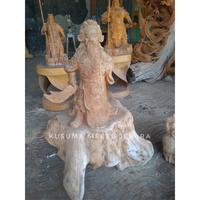 Gambar Patung Kwan Kong Bonggol Akar Kayu Jati - Tinggi 80cm dari Kusuma Mebel Jepara undefined 2 Tokopedia