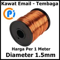 Gambar Kawat Tembaga Email Ukuran 1.5 MM 1.5MM Enamel Wire Cooper Per Meter dari Pi Digital undefined 1 Tokopedia