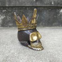 Gambar Kepala Tengkorak Mahkota Antik Bahan Kuningan | Patung Perunggu dari Alesha Ramadhani Bali undefined 3 Tokopedia
