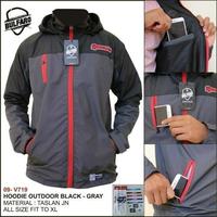 Gambar Jaket Hoodie Outdoor Taslan Jaket Gunung Jaket Motor Windbreaker - RED NAVY, M/L dari Kaguya Stuff undefined 1 Tokopedia