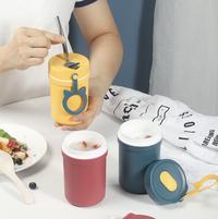 Gambar Cangkir Soup Sup Anti Tumpah Free Sendok dan Sedotan Stainless 330ml - Merah Muda dari Mom Choice 2 undefined 3 Tokopedia