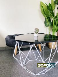 Gambar DIAMOND Nest Table - Coffee Table - Meja Kopi Sudut Sofaku - KAKI GOLD dari SOFAKU Fabrics & Furniture undefined 2 Tokopedia