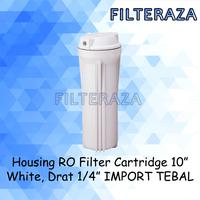Gambar Housing RO Filter Cartridge 10" White Drat 1/4" Import - Connector Lurus dari FilterAza undefined 1 Tokopedia
