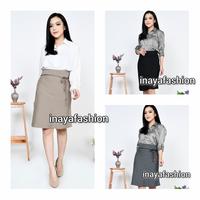Gambar Rok Pendek Hitam Rok Pendek Kerja Wanita Rok line A - Hitam, L dari inayafashion undefined 1 Tokopedia