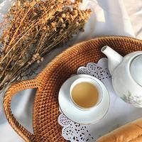 Gambar Nampan rotan diameter 35cm tray rattan kerajinan tangan dari Lombok Authentic undefined 2 Tokopedia