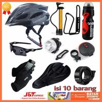 Gambar Paket helm sepeda + Aksesoris sepeda isi 10 item - Putih dari Lexox72 official shop undefined 1 Tokopedia