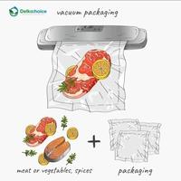 Gambar Plastik Vacuum Bag 11x16cm EMBOSS Sealer Makanan Bintik DELKOCHOICE dari dkm packing undefined 4 Tokopedia