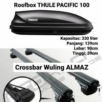 Gambar Wuling ALMAZ Paket Roofbox roof box THULE PACIFIC 100 + crossbar dari VIPautoshop undefined 5 Tokopedia