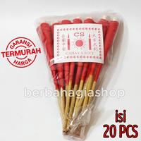 Gambar Lilin Merah Tusuk Bambu Joss Candle / Lilin Tusuk Sate Isi 20 Pcs dari Berbahagiashop Sembahyang undefined 1 Tokopedia