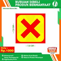 Gambar Sticker Vynil Tanda Silang Jaga Jarak Aman dari Desain Vantasy undefined 1 Tokopedia