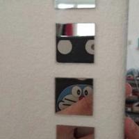 Gambar wall mirror love kotak kecil hiasan dinding sticker cermin dekorasi - silver, kotak dari Charises undefined 4 Tokopedia