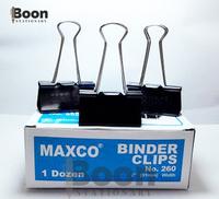 Gambar [ 12 pcs ] Binder Clip Klip Hitam Maxco Pencepit File Kertas Kantor dari Boon Stationary undefined 1 Tokopedia