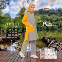 Gambar Setelan Baju Olahraga Wanita Muslimah Syari BMS 31 Original - Peach, S dari musdechijab undefined 4 Tokopedia