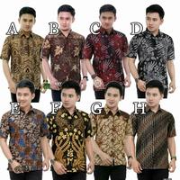 Gambar Baju Batik Pria Lengan Pendek Pekalongan Kemeja Hem Cowok Keren 01 - M, E dari Laris berkah 822 undefined 1 Tokopedia