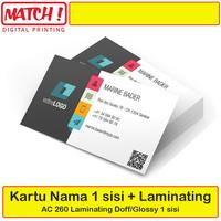 Gambar Cetak Kartu Nama 1 sisi + LAMINATING + Box (2) dari Match Digital Printing undefined 1 Tokopedia