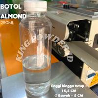 Gambar Botol Plastik PET 250 ml / Botol Almond 250ml / Botol Minuman Plastik - Hitam, Shortneck dari King Powder ID undefined 4 Tokopedia