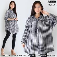 Gambar ATASAN KEMEJA WANITA JUMBO XXXL LD 130 MOTIF KOTAK-KOTAK BIG SIZE dari Belle Butik undefined 1 Tokopedia
