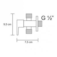 Gambar Kran Shower Cabang Keran Air Kuningan/Brass/Angle Faucet AER TF 01A dari TRISNATA SUPERMARKET undefined 4 Tokopedia
