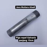Gambar Pipa nepel/nipple/nepel galvanis panjang 10cm ½" inch dari Java Mutiara Abadi undefined 1 Tokopedia