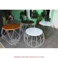 Gambar Meja Tamu Besi Hexagonal Hexagon Diamond Kopi Cafe Mininalis Ruang dari MARKET RATTAN undefined 3 Tokopedia