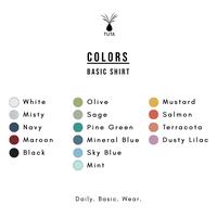 Gambar Kaos - Basic Shirt : Navy (Biru Dongker) - S dari TUTA basic undefined 4 Tokopedia