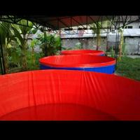 Gambar kolam terpal bulat diameter 3 tinggi 1 meter tipe A8 dari terpal barokah makmur jaya undefined 2 Tokopedia